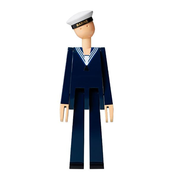 Marine mørk blå/hvit
