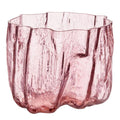 Crackle vase 17 cm rosa