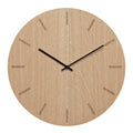 Light Oak veggklokke 38 cm lys eik m/svart viser