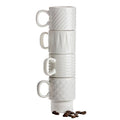 Coffee & More espressokopp 10 cl 4 stk hvit