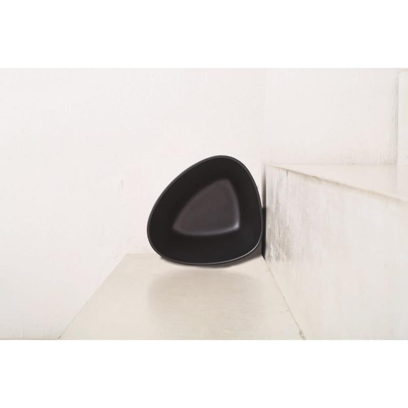 Curve Stoneware serveringsskål 22x20 cm svart