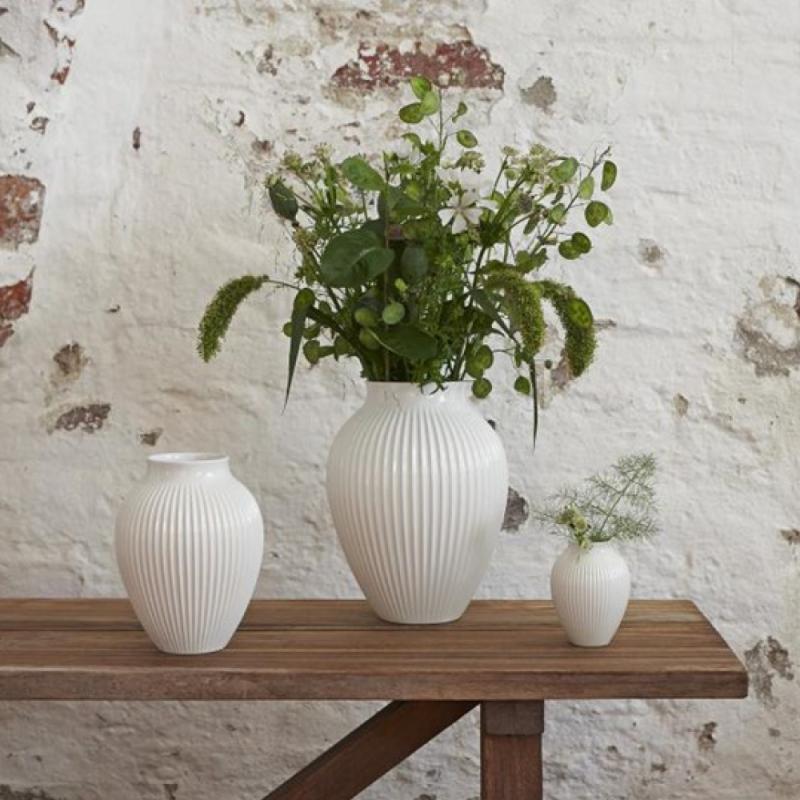 Ripple vase 35 cm hvit