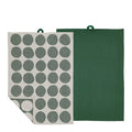 Bubbles kjøkkenhåndkle 50x70 cm 2 stk pine green