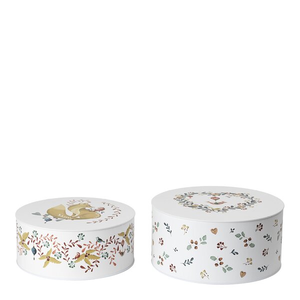 Grand Cru Cottage oppbevaringsboks 2 stk 20/22 cm hvit