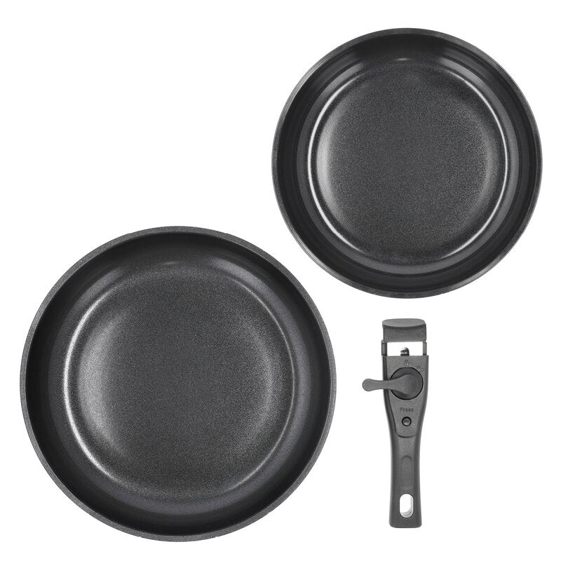 Stekepannesett avtakbart håndtak 24/28 cm aluminium/keramisk
