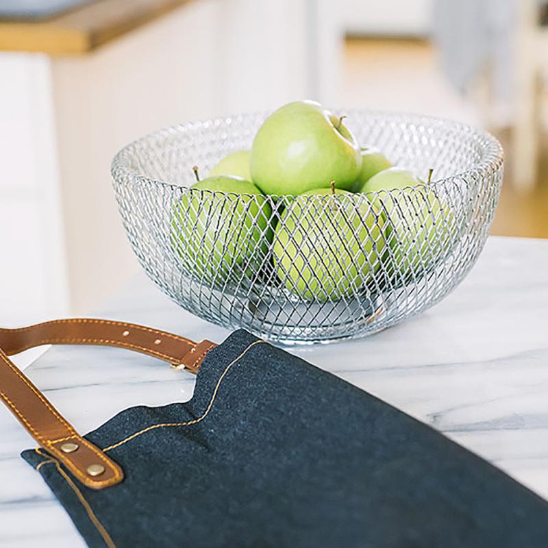 Elena forkle denimstoff m/lomme 70x80 cm pu-skinn