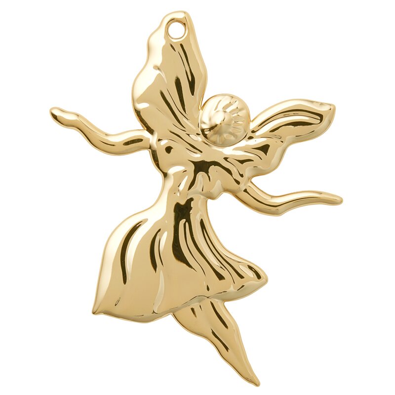 Karen Blixen dansende engel 7 cm forgylt