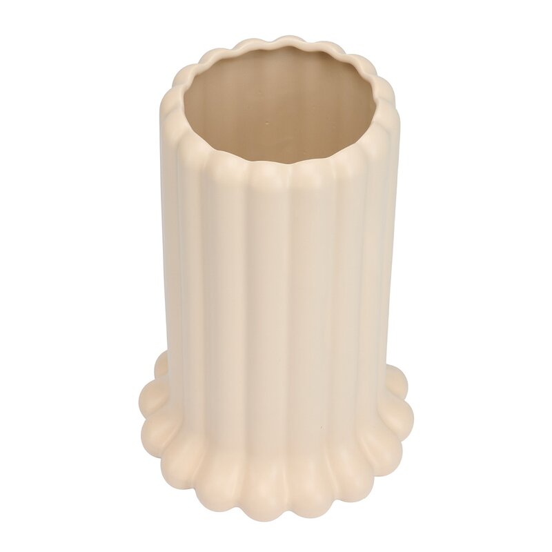 Tubular vase 24 cm beige
