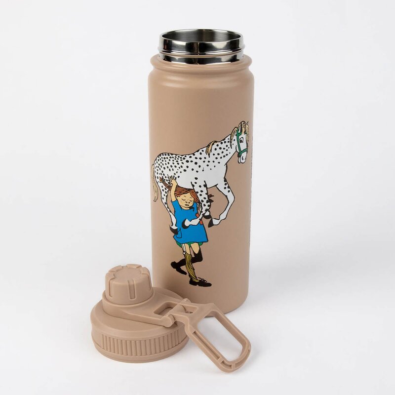 Pippi termoflaske 0,55L Pippi hest beige