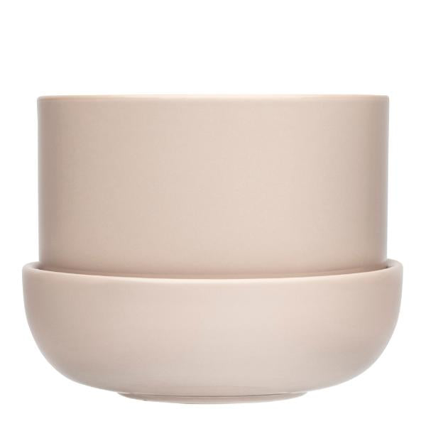 Nappula potteskjuler m/skål 17x13 cm beige