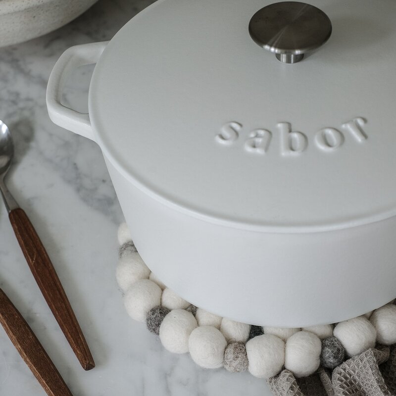 Hotspot bordbrikke 21 cm hvit/grå/beige