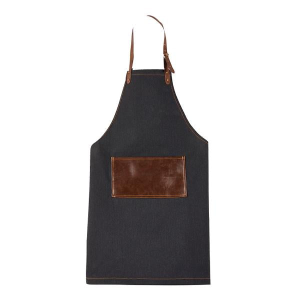 Elena forkle denimstoff m/lomme 70x80 cm pu-skinn
