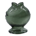 Fish vase 17,5 cm røkt grå