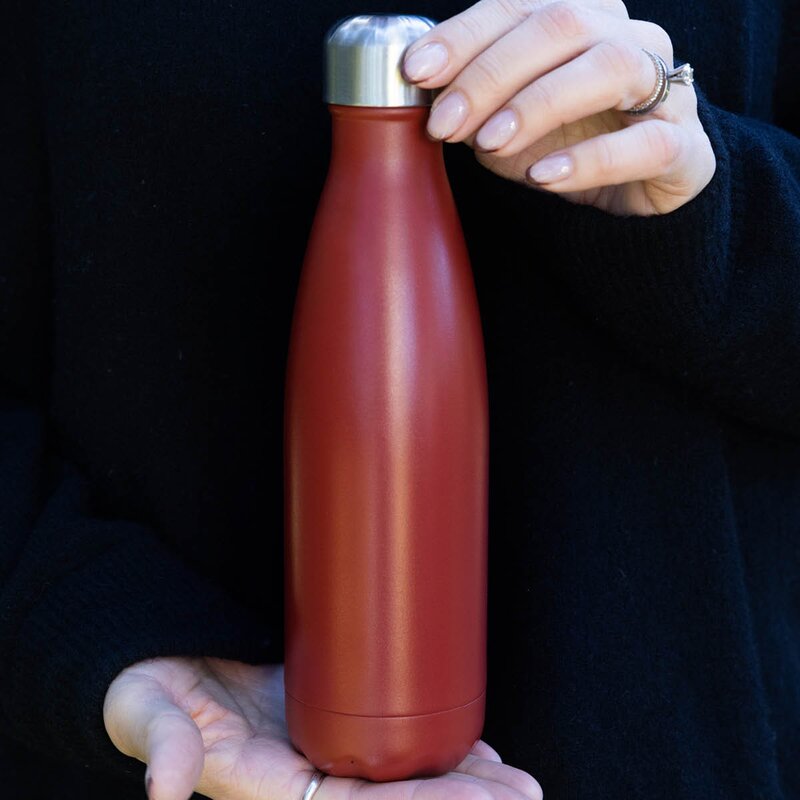 Nils stålflaske 0,5L rød