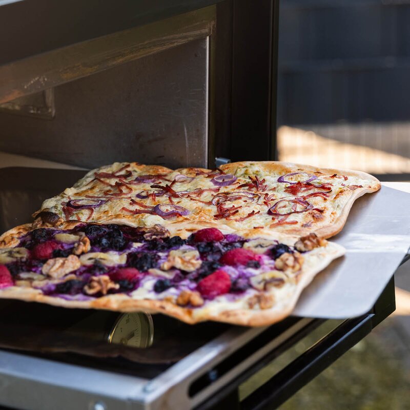 Pizzaovn elektrisk multifunksjonsovn utendørs svart