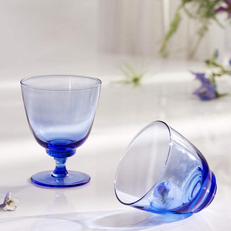 Flow vannglass 35 cl mørk blå