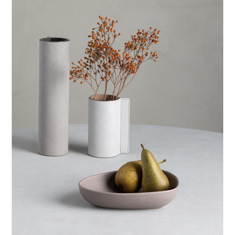Curve Stoneware dyp tallerken 22x19 cm varm grå