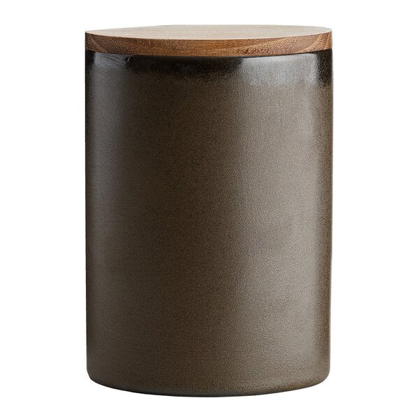 RAW Metallic Brown redskapskrukke med lokk 15x10 cm teak