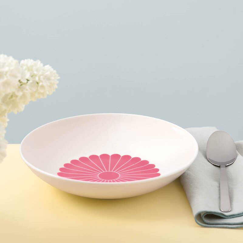 Fleur cassis pastaskål 24 cm 62 cl rosa