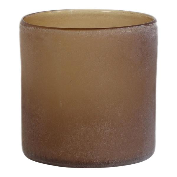 Frost lyslykt 12x12 cm brown