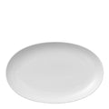 Hvit Riflet asjett 23,5 cm