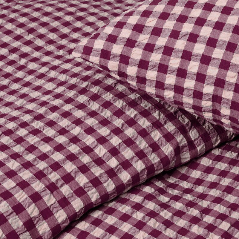 Bæk&Bølge sengetøy 150x210 cm plomme/rosa