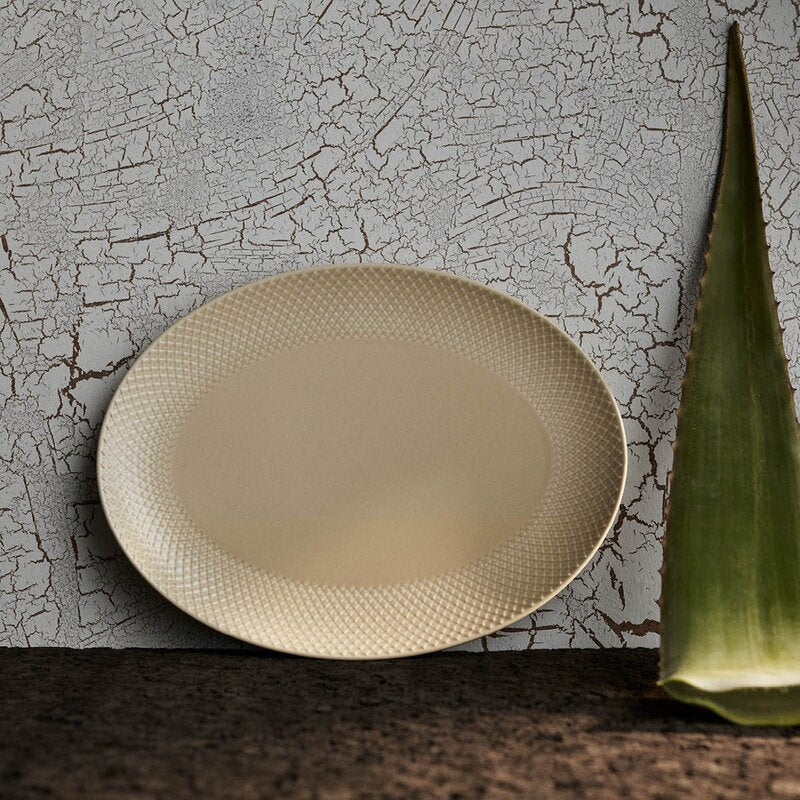 Rhombe Earth ovalt serveringsfat 35x26,5 cm marble