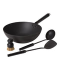 Woksett karbonstål med redskap 32 cm