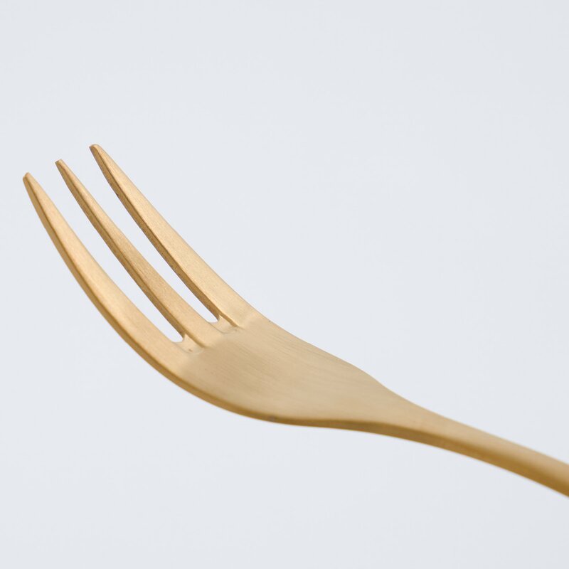 Golden kakegaffel 15 cm 4 stk gylden