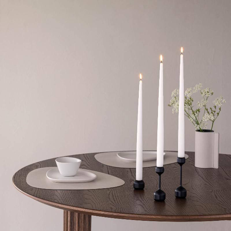 Silhouette lysestake sett 12 + 14,5 cm svart