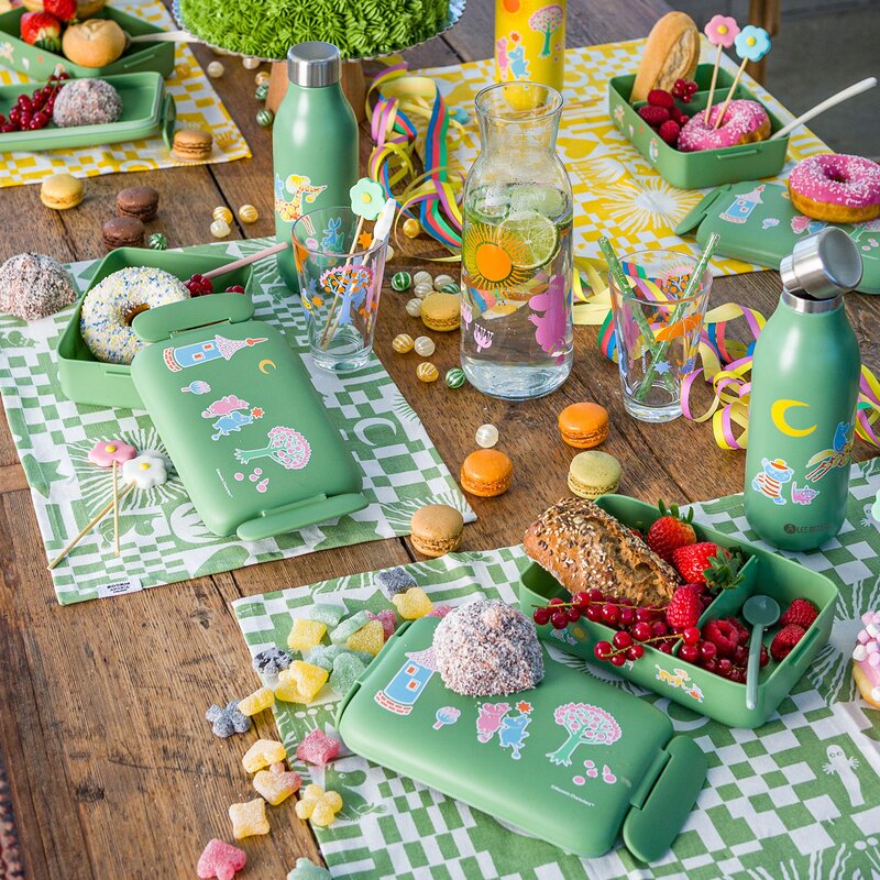 Mummi Fest lunsjboks m/inndeling 0,9L grønn/multi