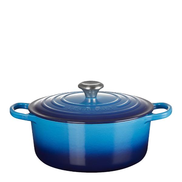 Signature rund støpejernsgryte 5,3L azure