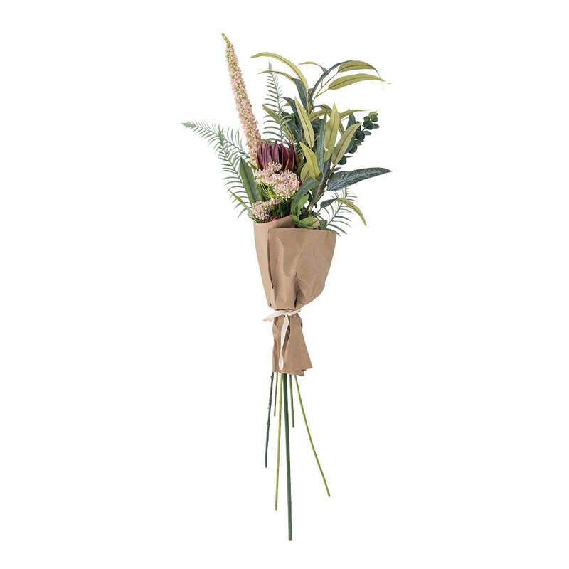 Crown bukett kunstig 30x80 cm røde blomster