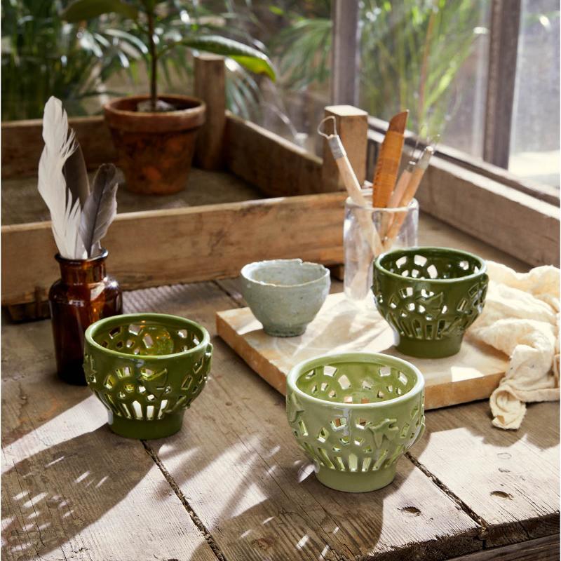 Orangery telyslykt 9,5 cm green garden