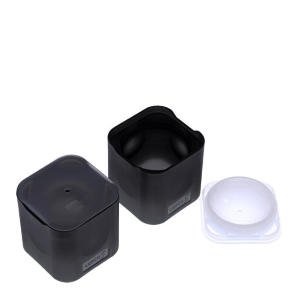 Isbitform kuler m/ lokk 6 cm 2 stk svart