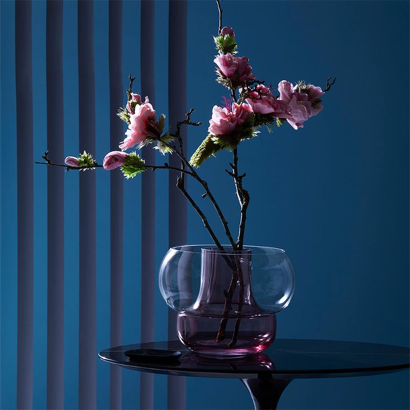 Cado vase H24 cm plomme