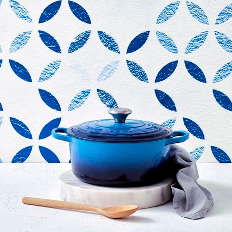 Signature rund støpejernsgryte 5,3L azure