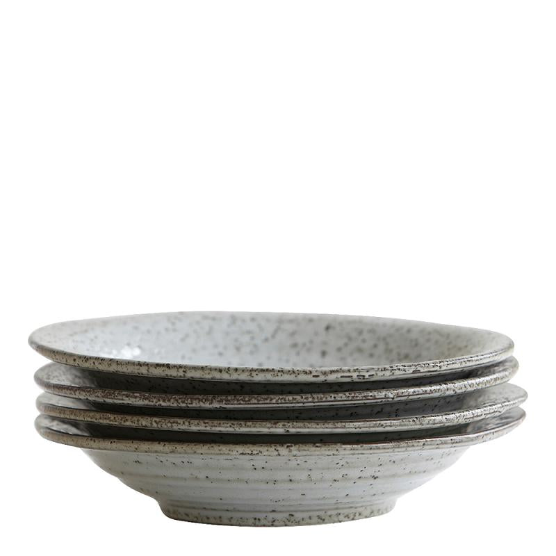 Rustic dyp tallerken 25 cm grå/blå