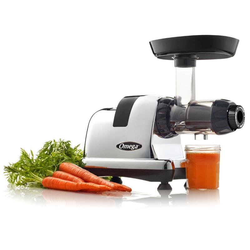 Nutrition System J8228C slowjuicer horisontal krom/svart