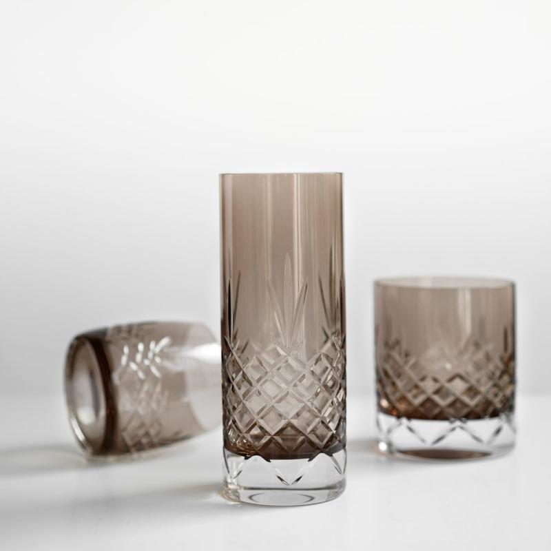 Crispy Highball glass 37 cl 2 stk copal/brown
