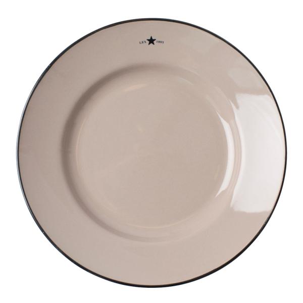 Icons tallerken 22,5 cm beige/blå