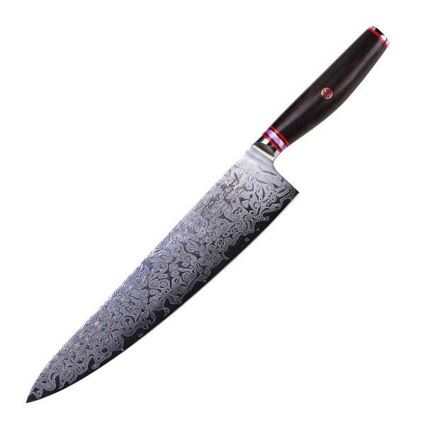 Skarp kokkekkniv 24 cm stål/tre