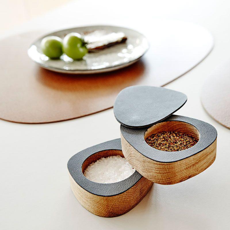 Curve Nupo salt og pepper sett 8x10 cm antrasitt
