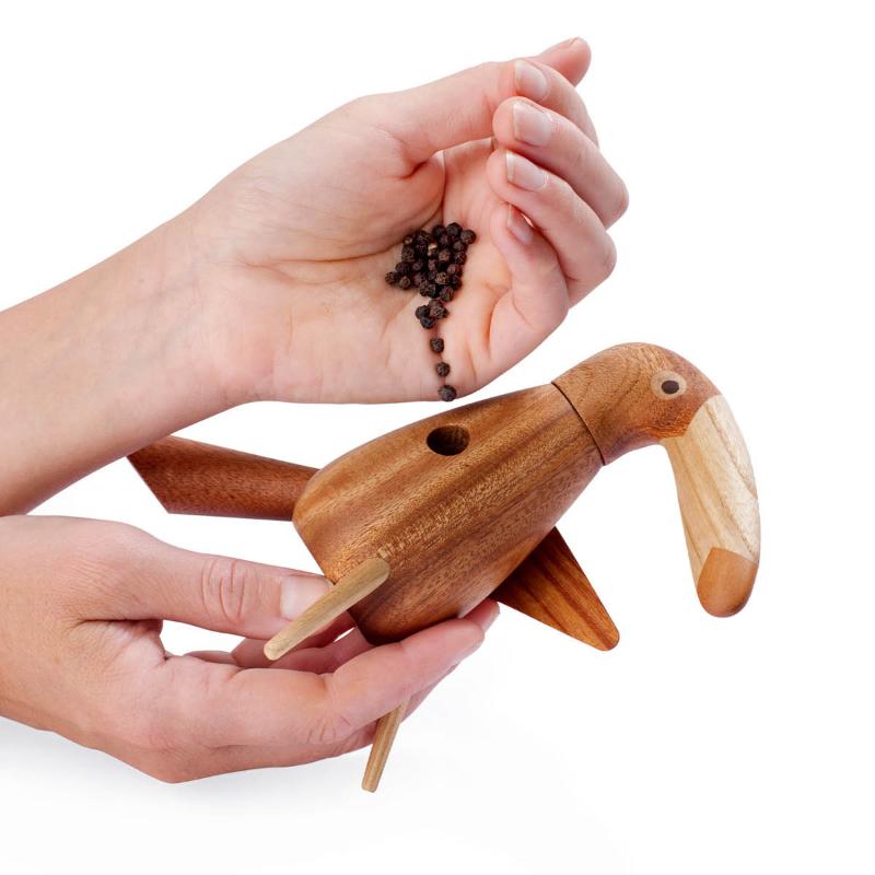 The Pepper Bird pepperkvern 15 cm mahogni
