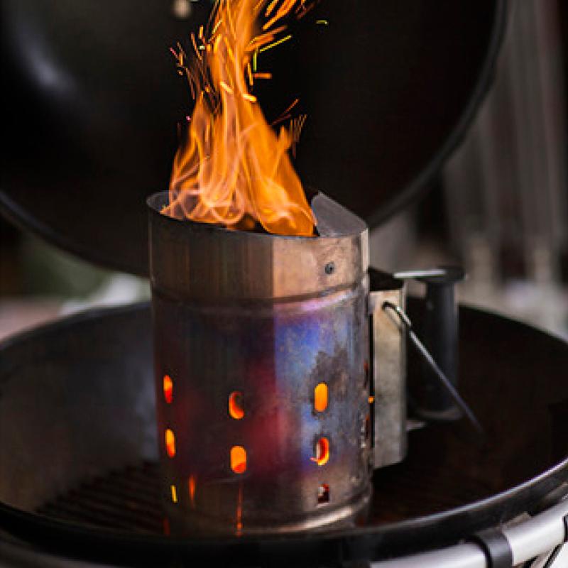 Grillstarter 32x19x34 cm stål