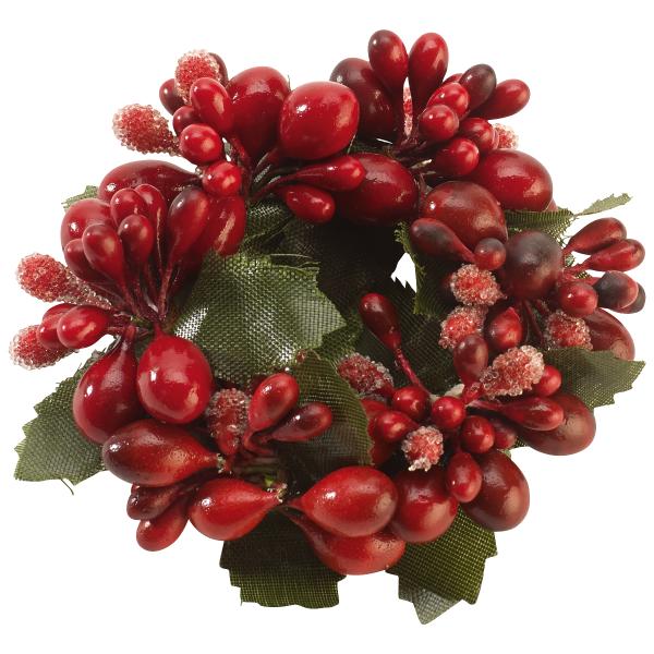 Winter Collage dekorring serviett red berries