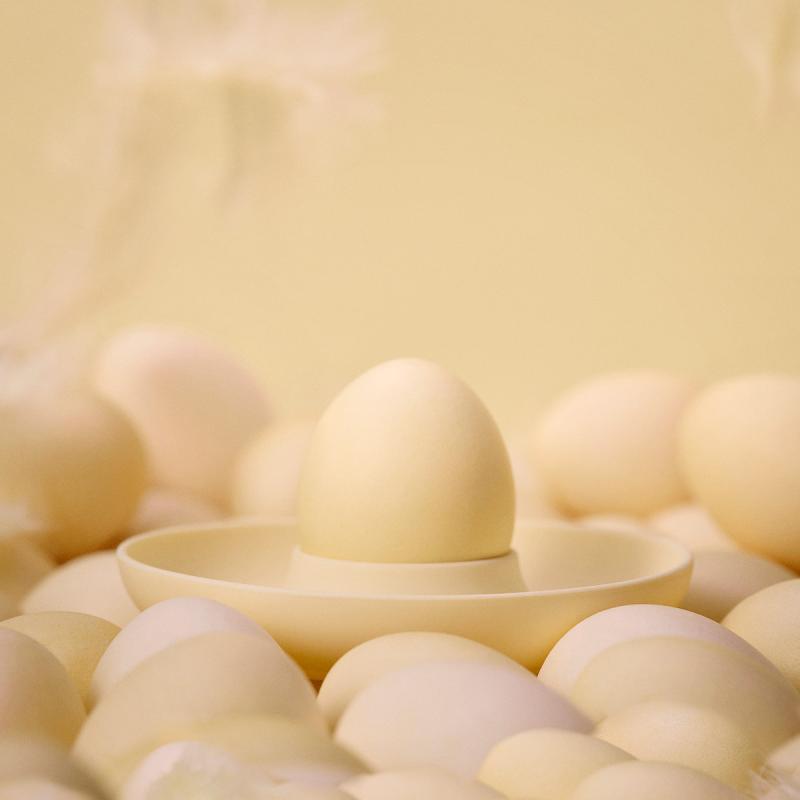 Singles eggeglass m. holder 4 stk limestone