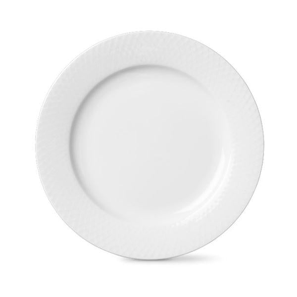 Rhombe tallerken 23 cm hvit