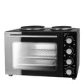 Ovn med to kokeplater 3200W 32L svart