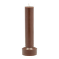Hvils kubbelys 7x20 cm parafin/stearin brown